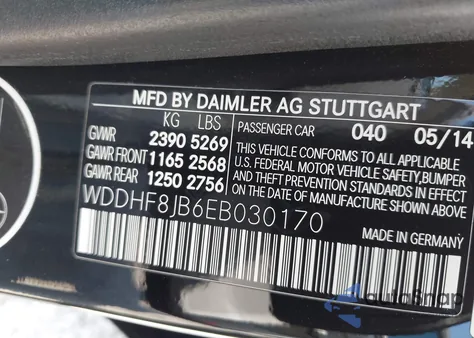 2014 Mercedes-Benz E 350 4Matic z USA, uszkodzony, nr VIN WDDHF8JB6EB030170